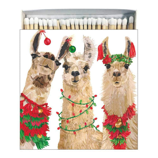 Merry LLamas Matches Square - Four Seasons Gallery