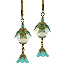 Load image into Gallery viewer, Fairyland: Fairy Fruit Earrings, Turqouise and Gold