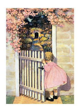 Girl Looking In Garden