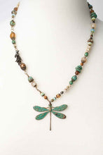 Load image into Gallery viewer, Rustic Creek Dragonfly Necklace