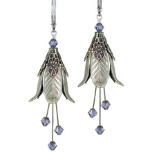 Load image into Gallery viewer, Flower Fairy: Warlock&#39;s Mistress Earring, Silver and Purple