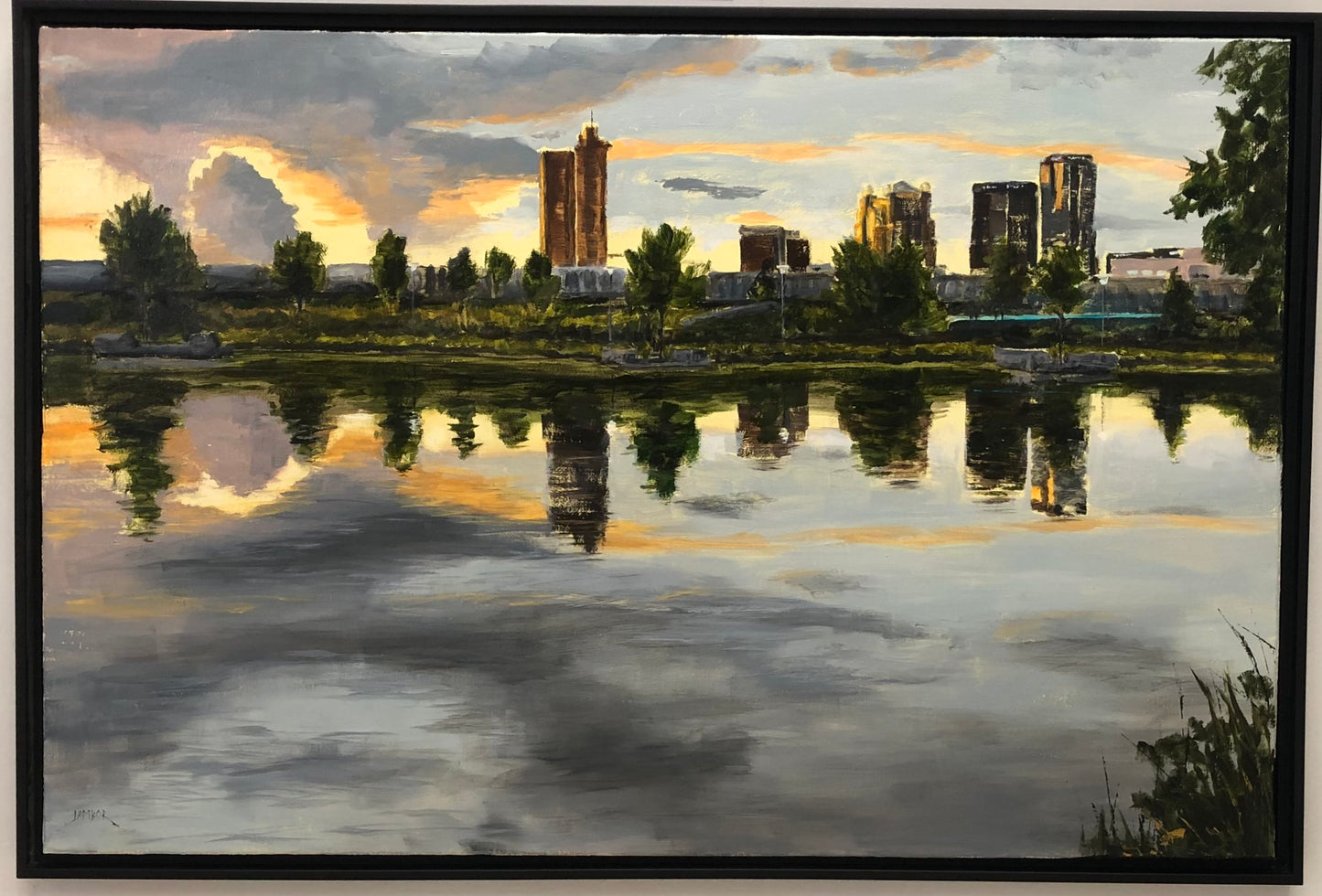 Day's End At Railroad Park 26 X 38 - Four Seasons Gallery